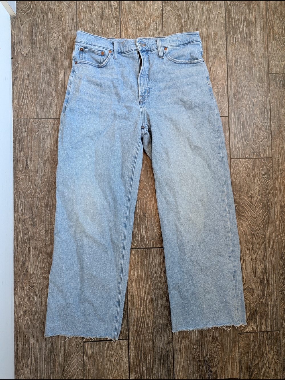 Madewell Light Wash Wide Leg Jeans